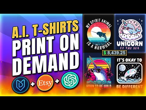 🤑PASSIVE INCOME Etsy A.I. Print on Demand T-Shirts (FULL GUIDE) ft. MyDesigns