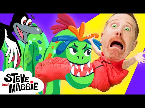 Monster Camping with NEW Bigfoot for Kids with Steve and Maggie | Go away, Loch Ness Monster!