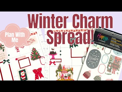 Winter Charm Plan With Me | Classic Happy Planner Spread | Decorative Planner
