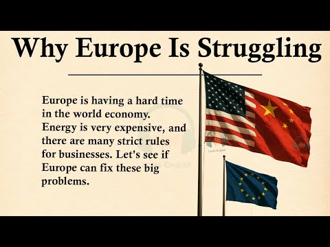 Why Europe Is Struggling to Keep Pace ||🌍Learn English Through Story Level 3 || Graded Reader🎧