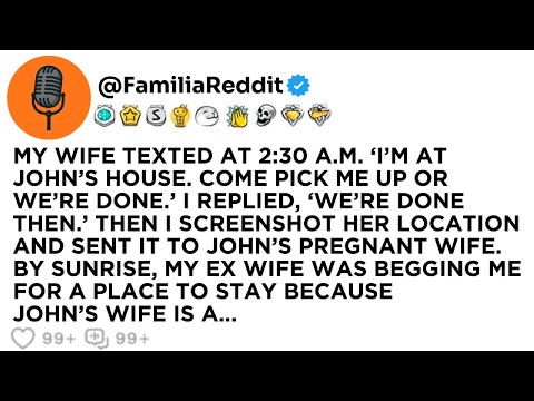 MY WIFE TEXTED AT 2:30 A.M. ‘I’M AT JOHN’S HOUSE. COME PICK ME UP OR WE’RE DONE.’ I REPLIED, ‘WE...