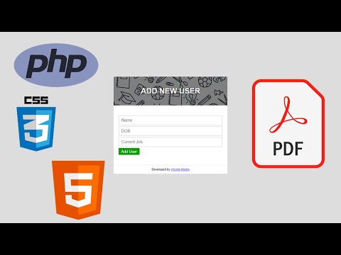 Creating Dynamic PDF file in PHP and HTML