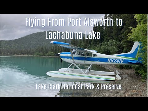 Flying the 185 on floats from Port Alsworth into Lake Clark National Preserve #alaska #aviation