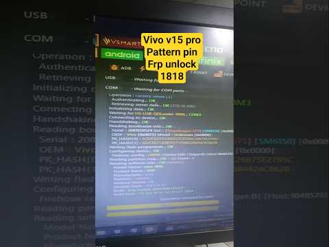 Vivo V15 pro Pattern unlock | ViVo 1818 pin FRP unlock by unlock tool 2025