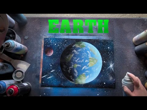 Planet Earth - Spray Paint Art by Dexx
