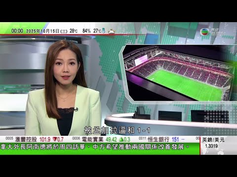 無綫TVB 0030新聞報道｜亞洲盃外圍賽：港足被孟加拉逼和1-1 啟德主場館近45500人入場｜英國軍情五處警告政界嚴防成中國俄羅斯伊朗間諜目標　北京曾稱反對渲染「中國威脅」｜加拿大外長周四起訪華｜