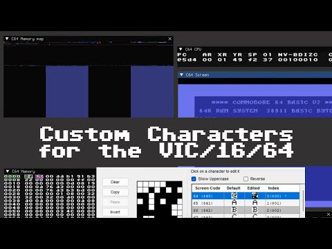 How to lift and use custom chars on the VIC-20,16,64 using RetroDebugger, CBM prg Studio and VICE.