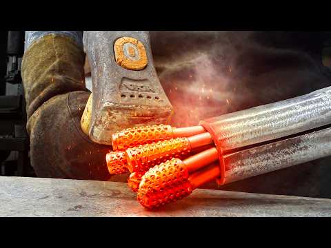 Turning Tool Bits into a Damascus Steel Knife – Sharp and Durable