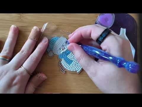 Relaxing diamond painting with me - snowman ornament - Christmas advent day 16 