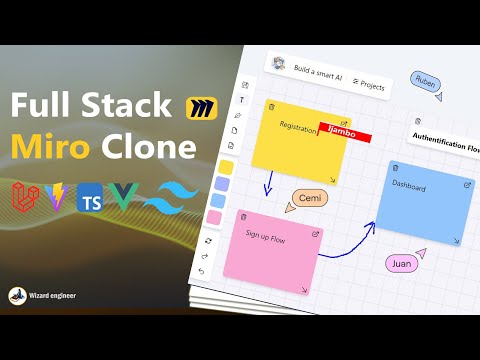 Build A Real-Time Miro Clone :  Part #1  With Vue3,Tailwind CSS,TypeScript,Laravel Reverb,Laravel 11