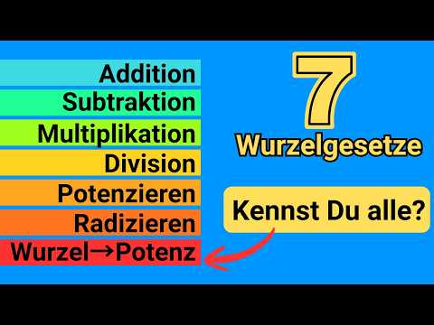 Wurzelgesetze - Kennst Du alle 7? an Beispielen erklärt
