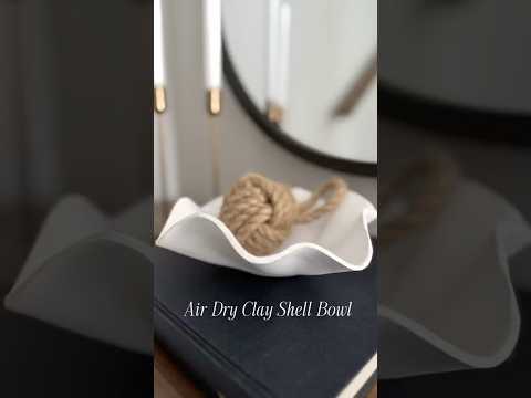Coastal Decor Hack: Air Dry Clay Shell Bowl 🐚