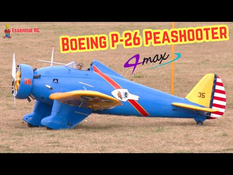 4-MAX POWER ! Chris Golds RC Boeing P-26 Peashooter