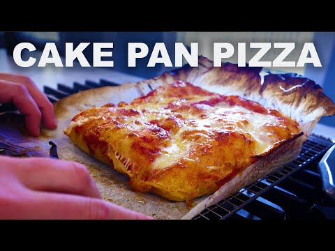 Cake pan pizza | deep-dish Sicilian/Detroit-style (kinda)