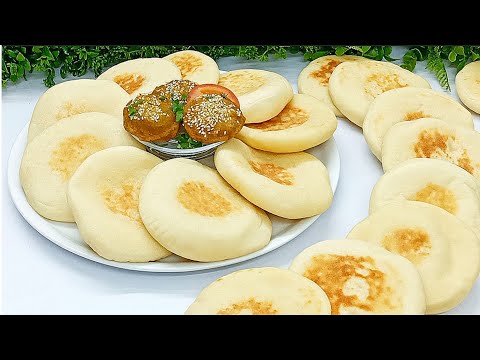 لسحور رمضان❗العيش الشامي بدون فرن❗أو خبز الطاسة بأسهل وأنجح طريقة خفيف وطري جدا أحلى من عيش الأفران