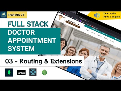 Extension and Routing Full Stack Doctor Appointment System | MERN Stack Project
