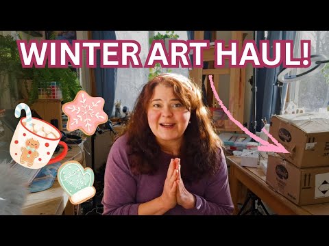 My Cozy Winter Art Haul! ❄️ New Art Supplies for Hibernation Season in My Art Studio!