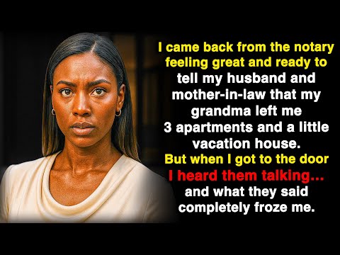 I came back from the notary feeling great, but then I heard my husband’s plan with his mom.