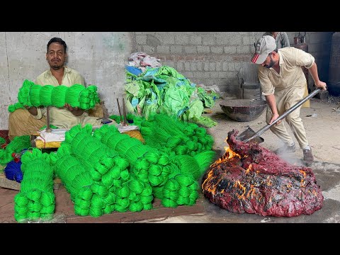How To Make Highl Quality  Nylon Cot Rope |Amazing Recycling  Process of Waste Polyethylene Bags|