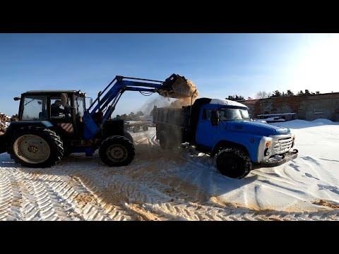 Работа на ЗиЛ-130 Самосвал! Рейс с опилками на ферму! Доставка пиломатериала! Д-245 делает вещи!