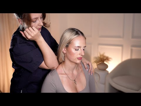 ASMR Chiropractic Assessment & Acupressure Treatment with Head Massage ✨ Real Person Roleplay