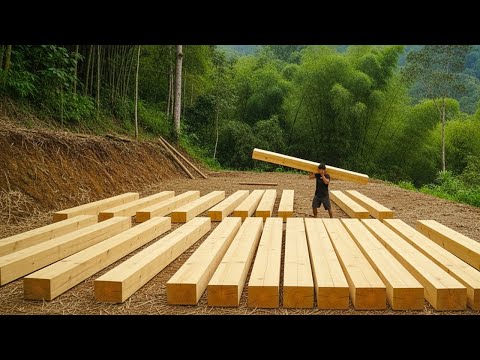 Build a log cabin in just 90 days - Time Lapse from Start to Finish