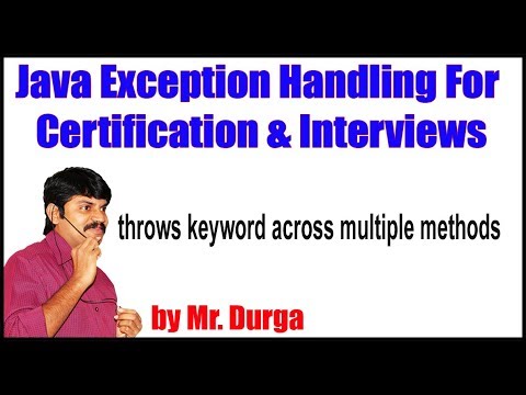Java Exception Handling ||  throws keyword across multiple methods || by Durga sir