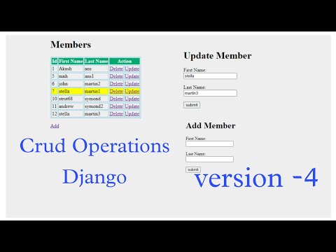 Django Framework Python | CRUD operations | Create, Read,Update,Delete Application