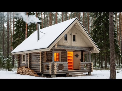 Survival Build – Log Cabin Alone in the Wild  #viral #wood #home #wildlife #diy