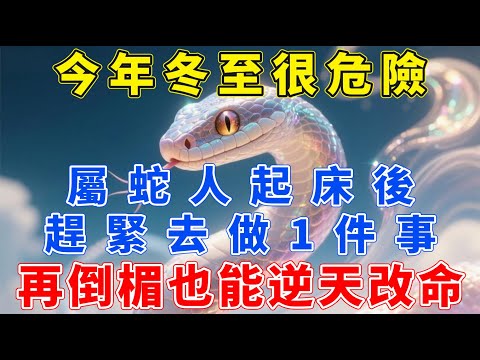 今年冬至很危險！屬蛇人起床後，趕緊去做1件事！再倒霉也能逆天改命！【生肖梵音】#生肖 #命理 #運勢 #屬相 #風水
