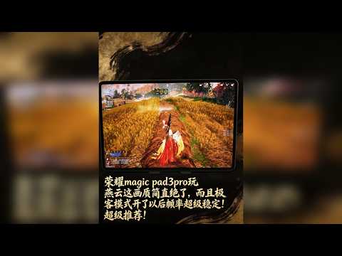 荣耀magic pad3pro玩燕云这画质简直绝了，而且极客模式开了以后帧率超级稳定！超级推荐！