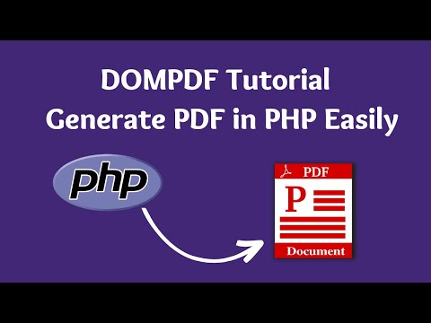 DOMPDF Tutorial: Generating PDFs from HTML in PHP