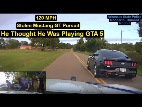 Mustang 5.0 (Stolen) Takes on  the Mighty Arkansas State Police| Guess What Happens.... #gta GTA5