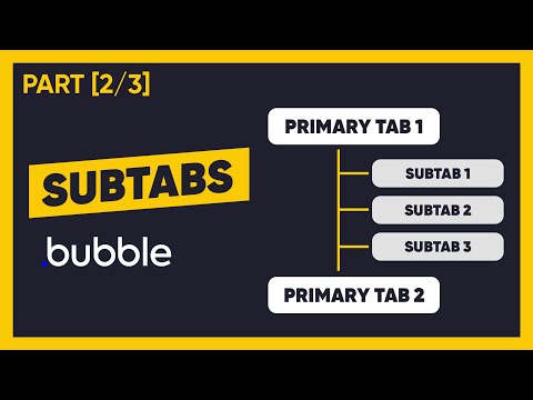 How to create a subtabs dashboard layout in Bubble: Dashboard tutorial 2/3