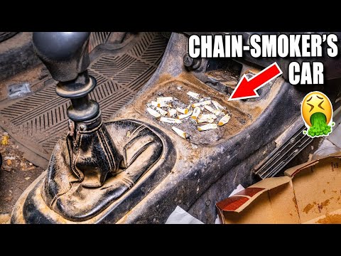Real-Time Cleaning of a Chain-Smoker's "UNCLEANABLE" Trade-in Rejected by the Dealership!