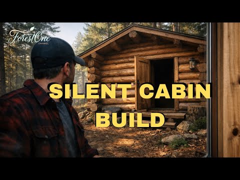 Building a Log Cabin From Nothing | Silent ASMR Forest Build (Full Process)
