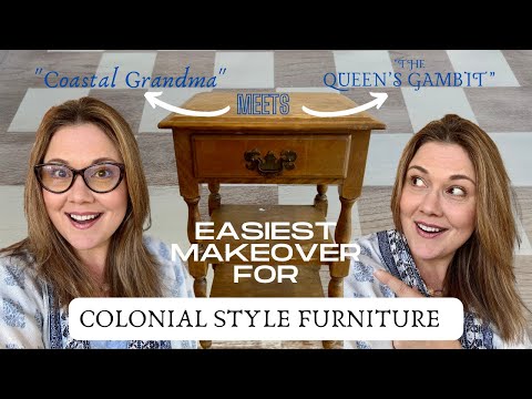 EASY "COASTAL GRANDMA" STYLE MAKEOVER | Refresh Outdated-But-Quality Colonial Style Furniture