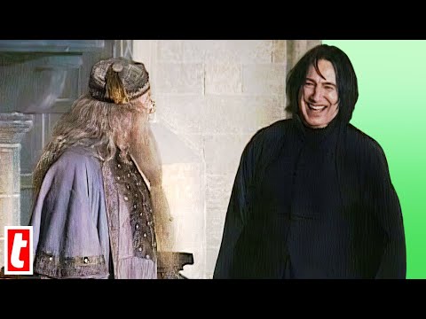 Alan Rickman On The Set Of Harry Potter