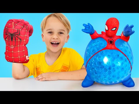 Chris pops inflatable toys and becomes a superhero