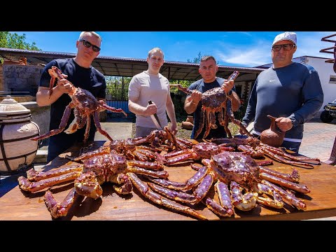 HUGE CRAB ON THE TABLE! 😲🦀 Cooking Kamchatka Crab! Caught and eaten | Crab delicacy | GEORGY KAVKAZ