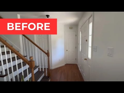 She tapes up her wall for this JAW DROPPING entryway idea!