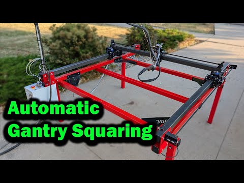 Budget DIY CNC XL Plasma Table || Automatic Gantry Squaring