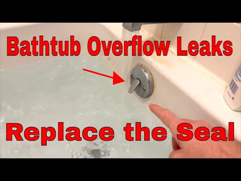 Bathtub Leaks -- how to change a bathtub overflow drain seal