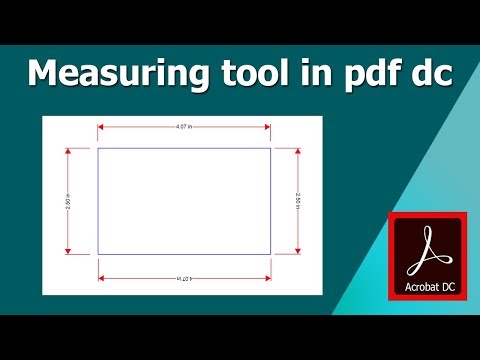how to use measuring tool in pdf document using Adobe Acrobat Pro