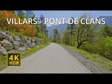 🇫🇷 Driving from Villars-sur-Var to Pont du Clans, D26-M26, France, 4K HDR
