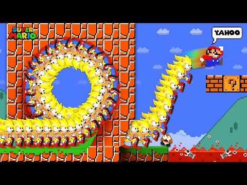 Super Mario Bros. But Every Time Mario Says "YAHOO" = 1 More Super Sonic Appears