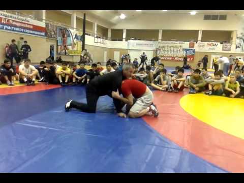 Мастер класс Бувайсара Сайтиева и Заура Батаева (вольная борьба) 19.01.15.