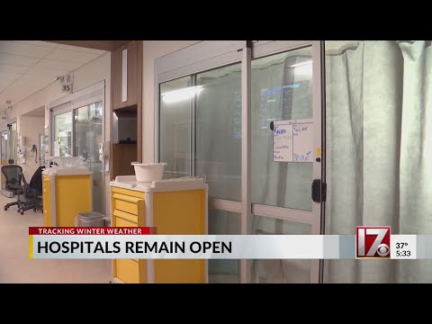 Central North Carolina hospitals remain open in snow