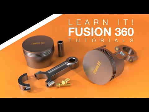 Autodesk Fusion 360 - V8 Engine Series - Piston Assembly Tutorial for Beginners/Intermediate (2023)