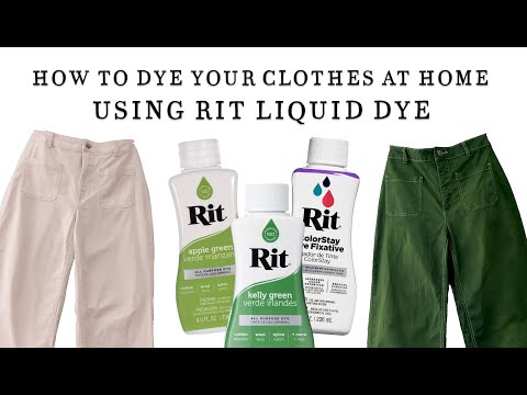 How to Use Rit Liquid Dye and Color Stay Fixative on clothes - Stove Top Method